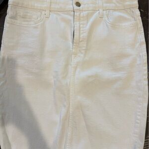 JEN7 white denim skirt euc sz 10
